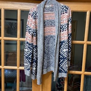 Pink Rose M blue & pink cardigan